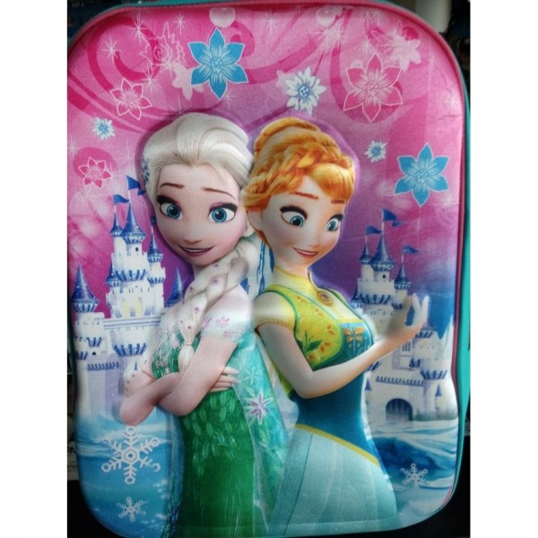 3D-Cartoon Character Anna and Elsa School Bag
