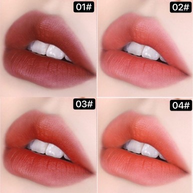 Hey Girl Soft Tube Lipstick Set of 4 Matte Fog Lasting Non-decoloring Mini Sample Waterproof Niche Brand Lipstick for Students