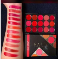 Miss Rose Matte Lipstick Set Palette Waterproof 15 Colour Long Lasting Professional Make Up Lips Stick Gloss Nude Colours