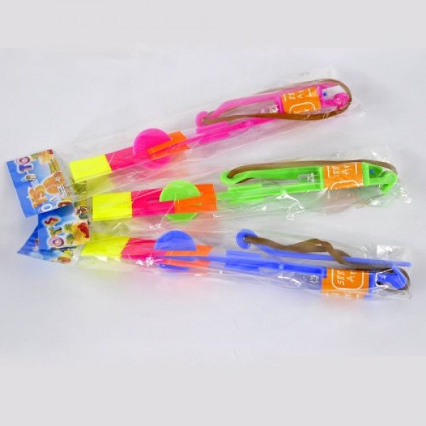 Pack of 6 - Amazing Led Light Arrow Rocket Helicopter Flying Toy For Kids - LED Bow and Arrow Toy