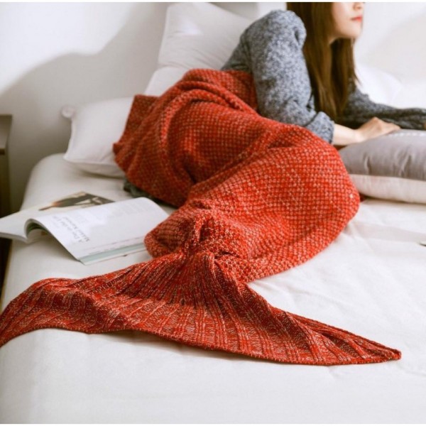 Summer Mermaid Super Soft Blanket in Red Color