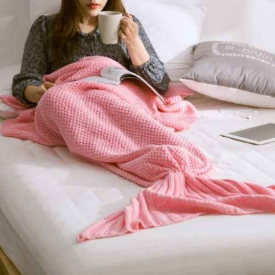 Summer Mermaid Super Soft Blanket - Pink 