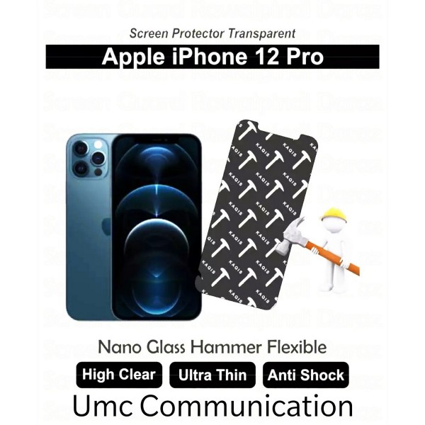 Apple Iphone 12 Pro Screen Protector Hammer Glass Flexible Nano Buyon.pk