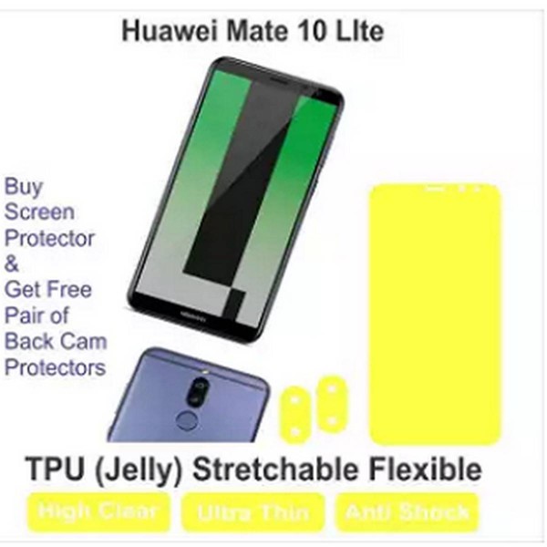 Huawei Mate 10 Lite Screen Protector TPU (Jelly) Material - Anti Shock Invisible - Smooth