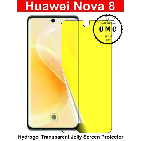Huawei Nova 8 Screen Protector Hydro Jelly Clear Buyon.pk