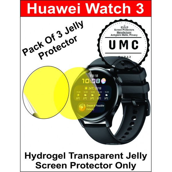 Huawei Watch 3 Screen Protector Jelly ClearPack Of 3