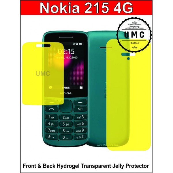 Nokia 215 4G Front & Back Protector Jelly Clear