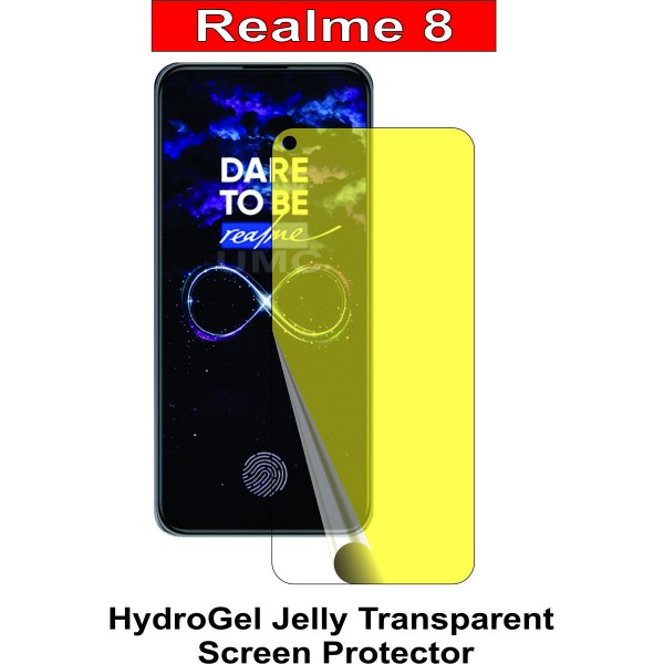 Realme_8 Screen Protector Hydrogel Jelly All Clear Buyon.pk