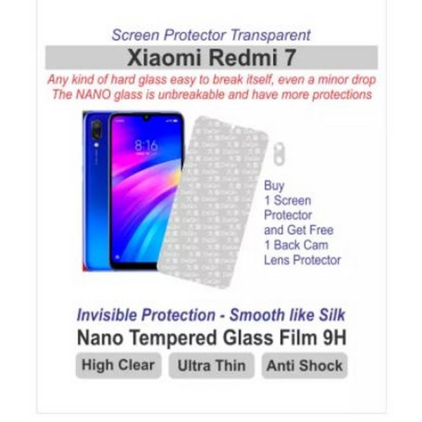 Xiaomi Redmi 7 Screen Protector Best Material Nano Glass Flexible