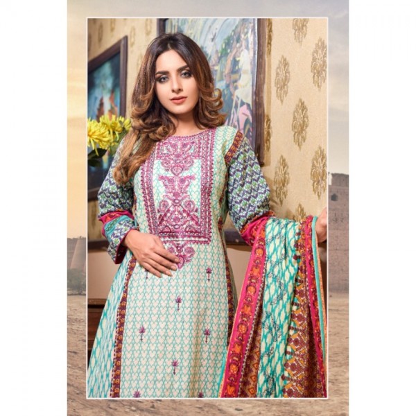 Mysoori - KHADDI Embroidered Lawn Dress with Embroidered Lawn Dupatta - 1b