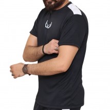 Black Panel Sports Tshirt