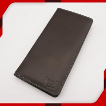 Long Black Leather Wallets for Men
