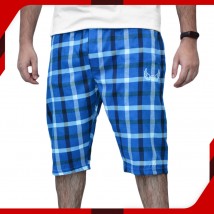 Royal Blue Cotton Shorts For Men