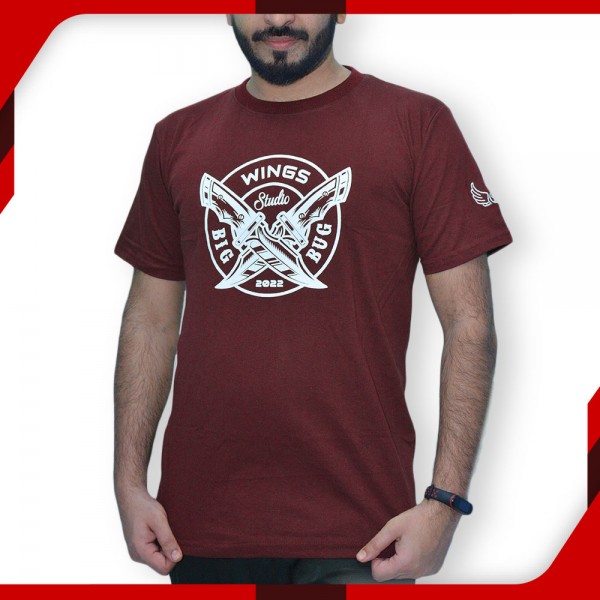 T-Shirt For Men Dagger Maroon