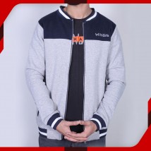 Wings Grey Zipper Jacket For Men