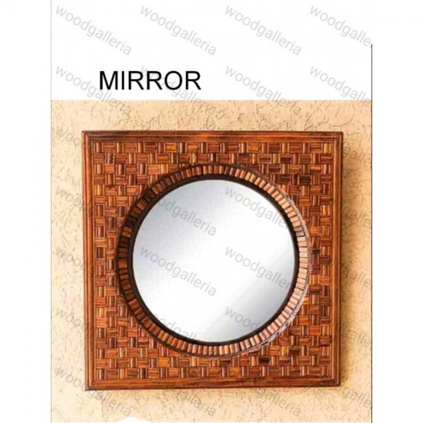 Wooden Craft Mirror FOr Beautify Rooms