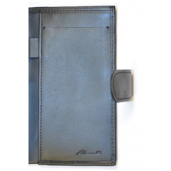 Black Genuine Leather Travel & Documents Holder Buyon.pk