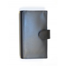 Black Genuine Leather Travel & Documents Holder