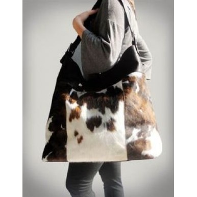 Cowhide Hair On Fur Woman Shoulder Hand Bag Cow Skin