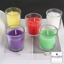 AROMAFLICK Pack of 5 Scented Candles with Glass in Lavender, Jasmine, Eucalyptus, Fresh Lemon & Rose Fragrance