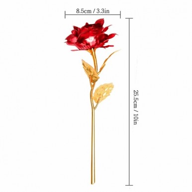 24K Gold Plated Rose Flower in Elegant Colors