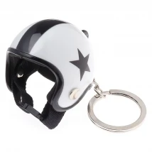 Creative Motorcycle Safety Helmets Random Color Car Auto Five-star Keychain Pendant Classic Key Ring Keyfob Casque Holder Car Accessories