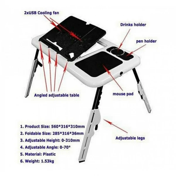 Flexible Portable Laptop E-Table