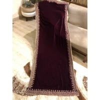 Beautiful Embroidered Velvet Shawl for Ladies LM-FR
