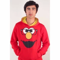 Printed ELMO Hoodie In Red