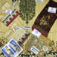 3 pcs Lawn dress for her with Embroidered Neck Patch