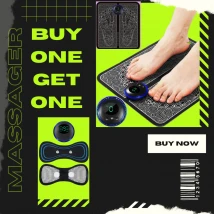 BUY ONE GET ONE | Butterfly Portable Neck Massager + Foot Massager Mat Electric.