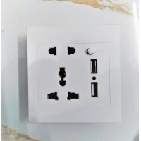 Light Plug Socket with Two Usb charging ports
