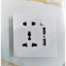Light Plug Socket with Two Usb charging ports