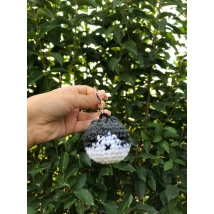 Black kitty keychain