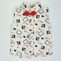 Printed Bow Shirt with shorts - Baby boy dress available for 1-6 years