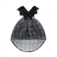 Black Cheeta print girls frock - baby dress 