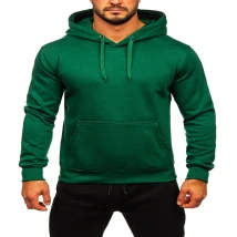 Pullover Dark Green Hoodies for Men in Size Large