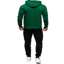 Pullover Dark Green Hoodies for Men in Size Medium