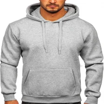 Pullover Heather Gray Hoodies for Men in Size Medium