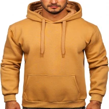 Pullover Khaki Hoodies for Men in Size Large