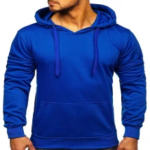 Pullover Royal Blue Hoodies for Men in Size Medium