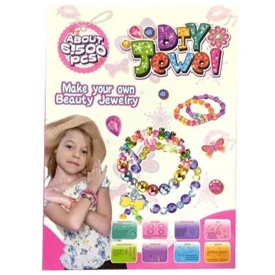 DIY Jewel Colorful Beads Set for Girls with Nylon Cord