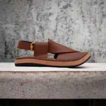 Capptan Brown Leather Shoes Kheri Sandal For Men