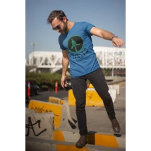 MENS PRINTED T-SHIRT BLUE