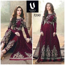 Beautiful chifoon embroidert red maxi