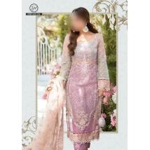 Heavy embroidered organza dress for party wears