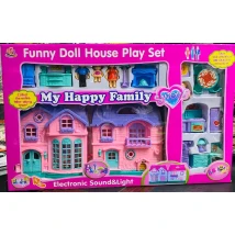 High Quality My Happy Family Pink Doll House for Girls - Large