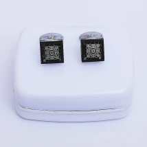 Black Square Cufflinks for Men