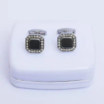 Crystal Square Cufflinks for Men
