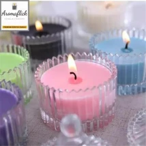 AROMAFLICK Scented Glass Jar Candle with Lid